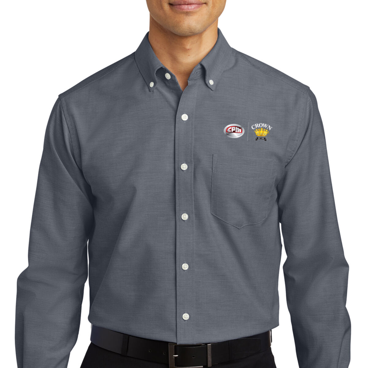 Port Authority SuperPro Oxford Long Sleeve Button Down Shirt – Men’s