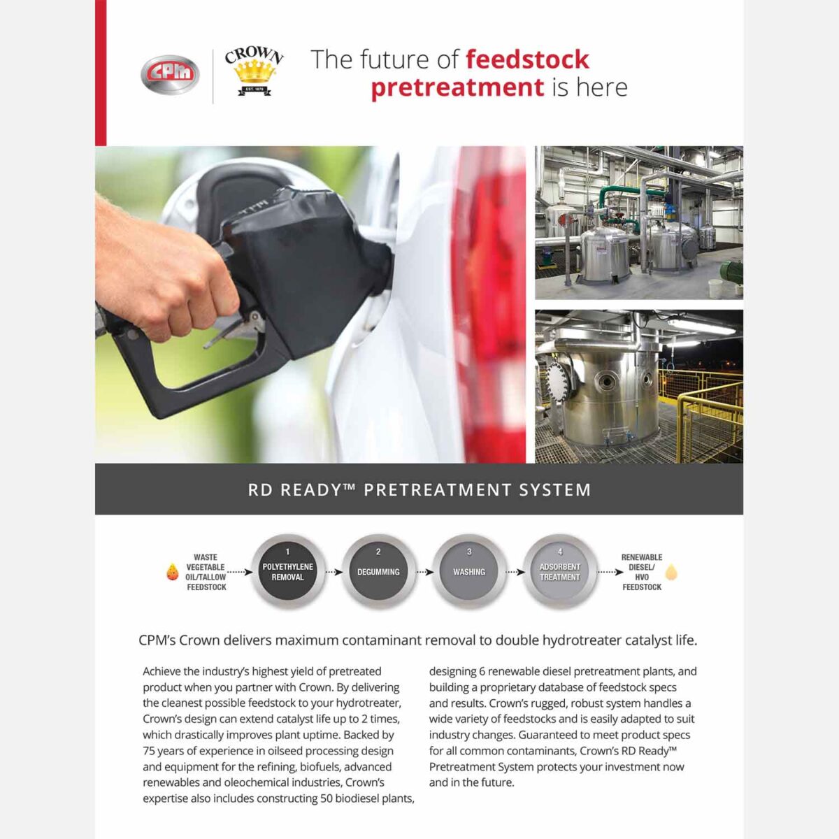 Crown Renewable Diesel Pretreatment Sell Sheet