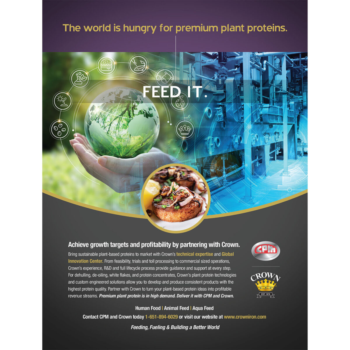 Crown | CPM Plant Proteins Print Ad Print Ad