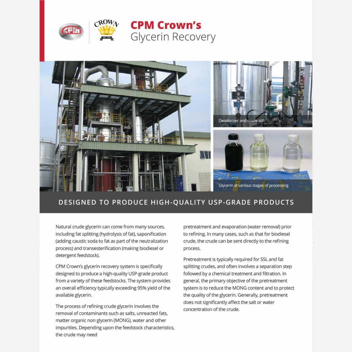 Glycerin Recovery Brochure