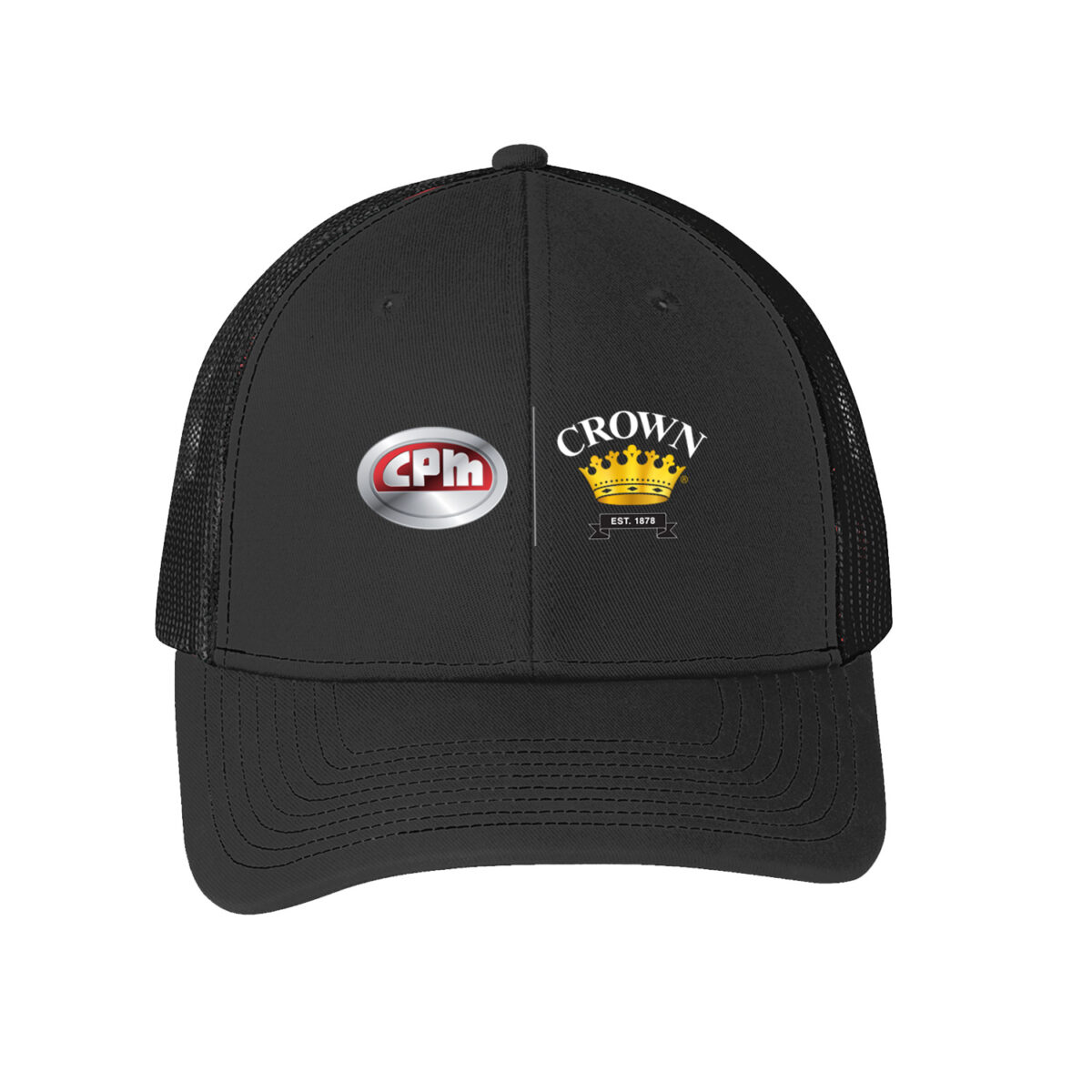 Port Authority® Snapback Trucker Hat Billed (Black/Black)