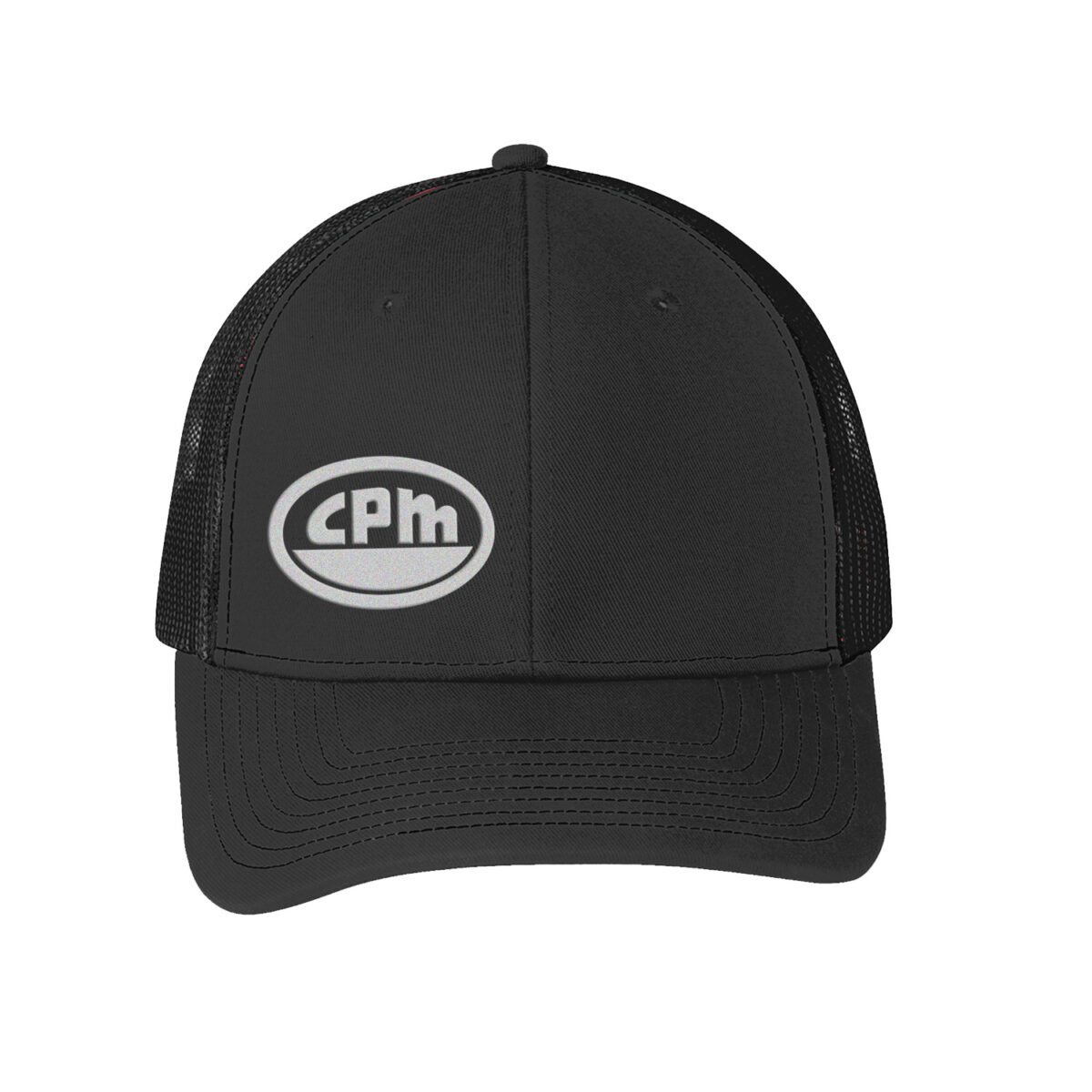 Port Authority® Snapback Trucker Hat Billed (Black/Black)